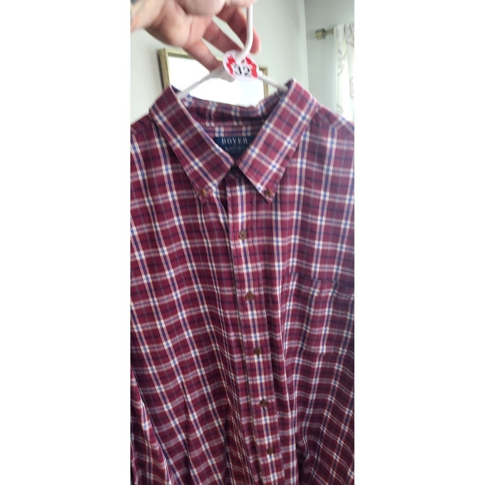 Vintage 90s Dover Dress Plaid Long Sleeve Shirt Mens 2XL Mint Condition #32 - Picture 6 of 6